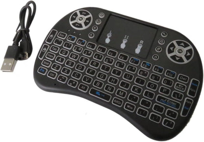 TECLADO INALÁMBRICO CON PANEL TÁCTIL RETROILUMINADO. ANDROID/TV/PC