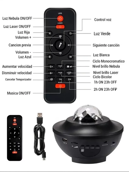 Proyector Galaxia LED con Altavoz Bluetooth